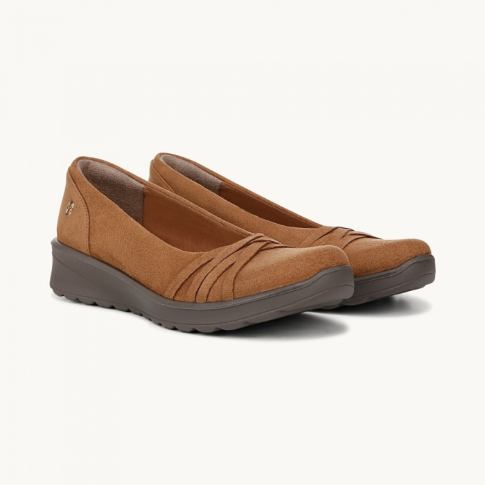 LifeStride Goody Slip On - Whiskey Tan Leather Fabric