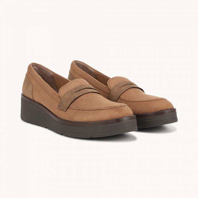 LifeStride Fast Track Loafer - Brown Fabric