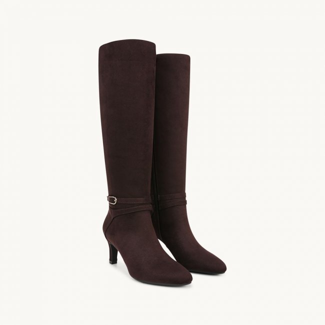 LifeStride Guild Tall Knee High Boot - Dark Chocolate Microfiber