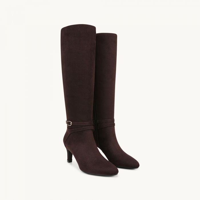LifeStride Guild Tall Knee High Boot - Dark Chocolate Microfiber