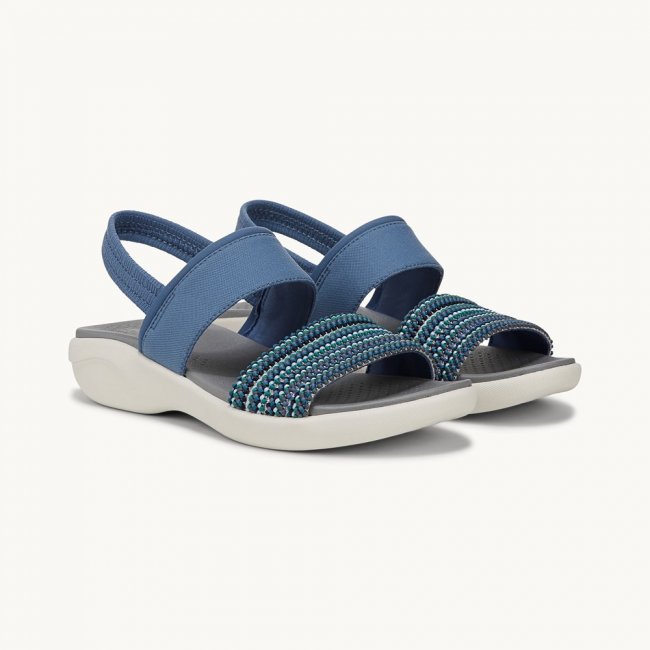 LifeStride Cali Strappy Sandal - Elemental Blue Multi Fabric