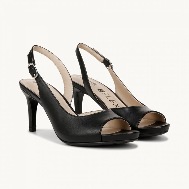 LifeStride Teller 2 Slingback Pump - Black Faux Leather