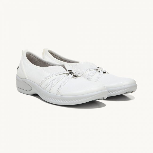 LifeStride Niche Slip On - Bright White Fabric