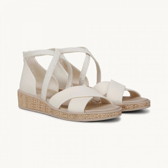 LifeStride Bali Sand Wedge Sandal - Eggnog Jersey Fabric