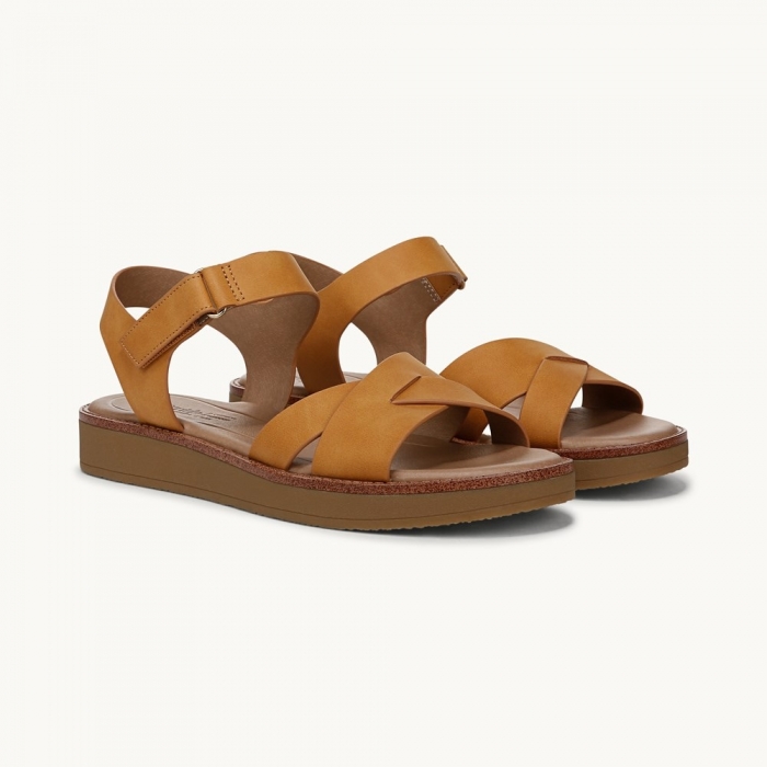 LifeStride Wren Strappy Sandal - Inca Gold Faux Leather