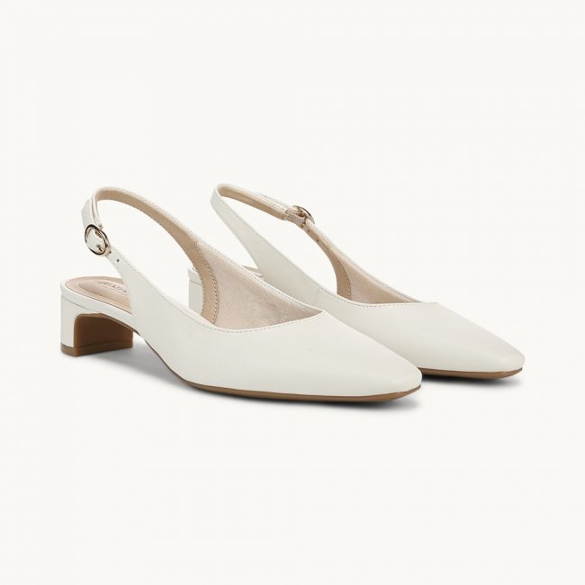 LifeStride Lorena Slingback - Bright White Faux Leather