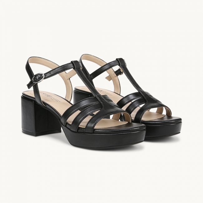 LifeStride Rio Dress Sandal - Black Faux Leather