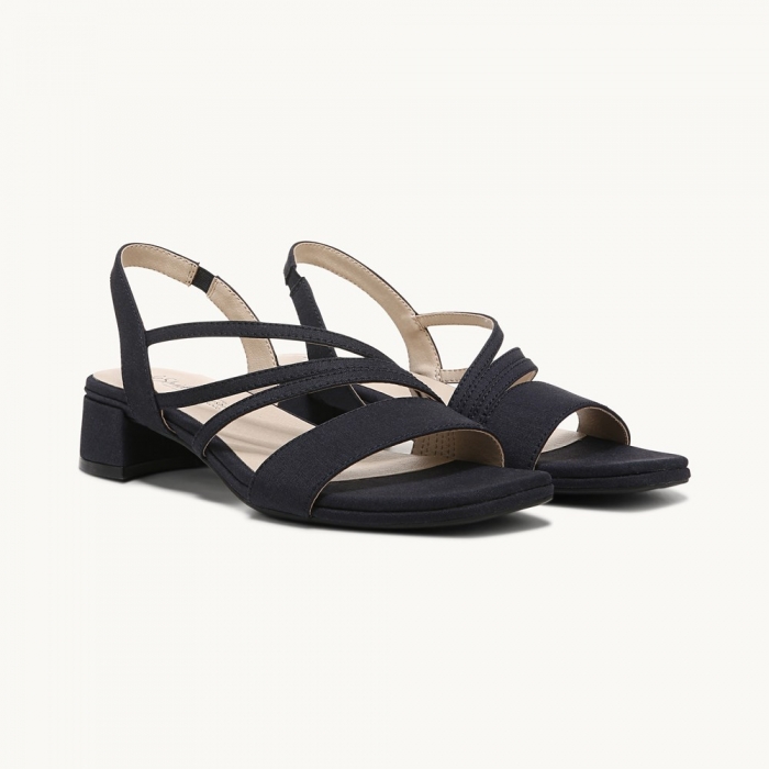 LifeStride Joy 2 Strappy Dress Sandal - Navy Faux Leather