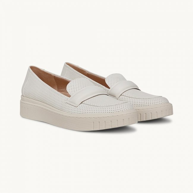 LifeStride Geneva Loafer - Cloud White Faux Leather