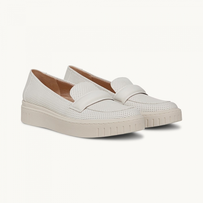 LifeStride Geneva Loafer - Cloud White Faux Leather