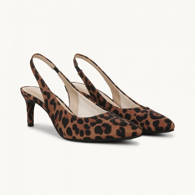 LifeStride Annalise Slingback Pump - Brown Multi Fabric