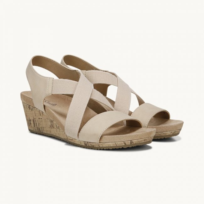 LifeStride Mexico Wedge Sandal - Bone