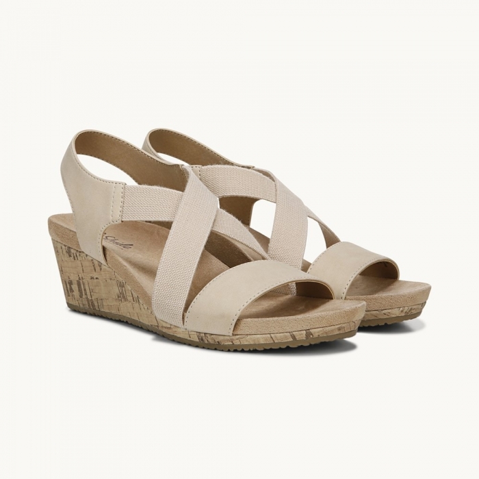 LifeStride Mexico Wedge Sandal - Bone