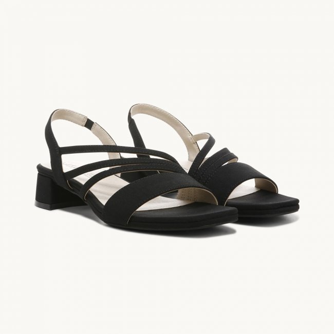 LifeStride Joy 2 Strappy Dress Sandal - Black Fabric
