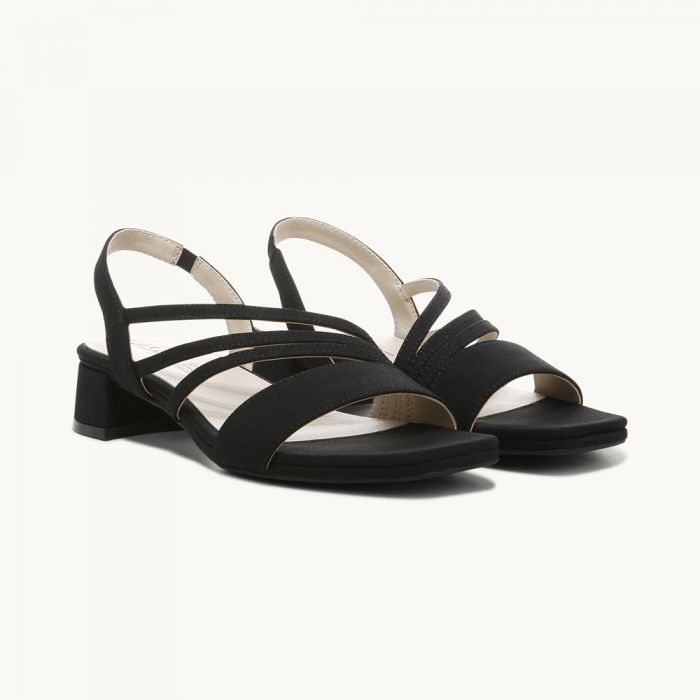 LifeStride Joy 2 Strappy Dress Sandal - Black Fabric