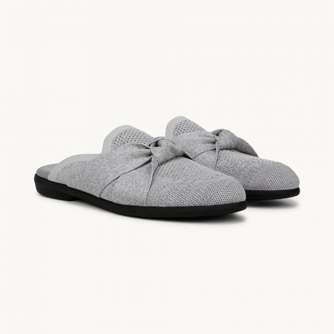 LifeStride Kissed Mule - Ultimate Grey Knit Fabric