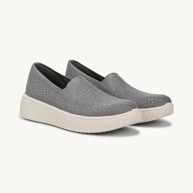 LifeStride Wednesday Bright Slip On - Graphite Knit Fabric