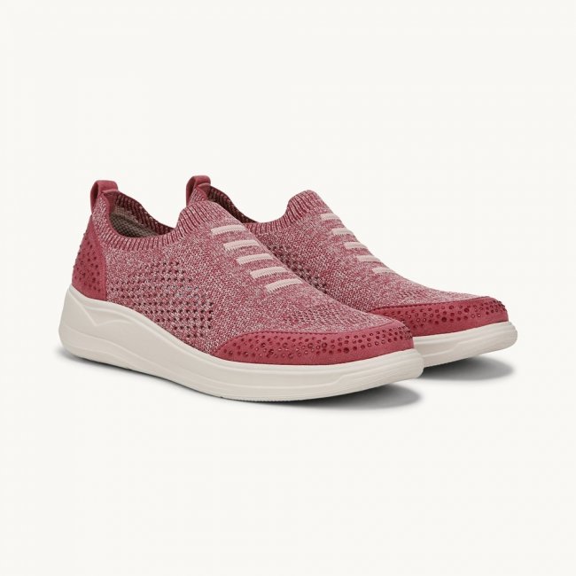 LifeStride Timeless Bright Sneaker - Dusty Rose Knit Fabric
