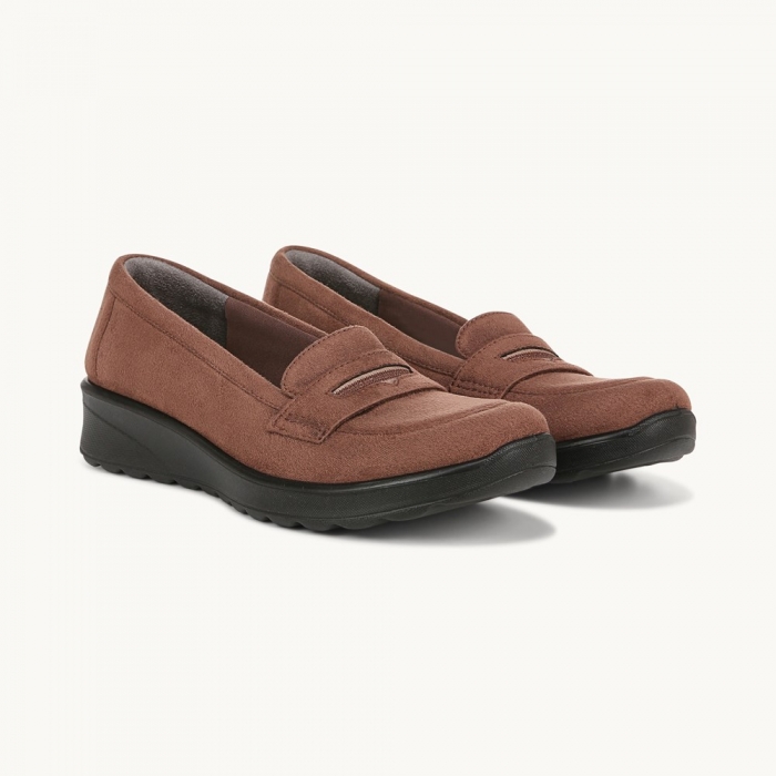 LifeStride Gamma Loafer - Brown Fabric