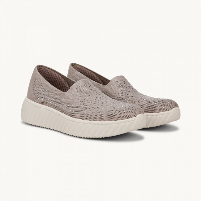 LifeStride Wednesday Bright Slip On - Simply Taupe Knit Fabric