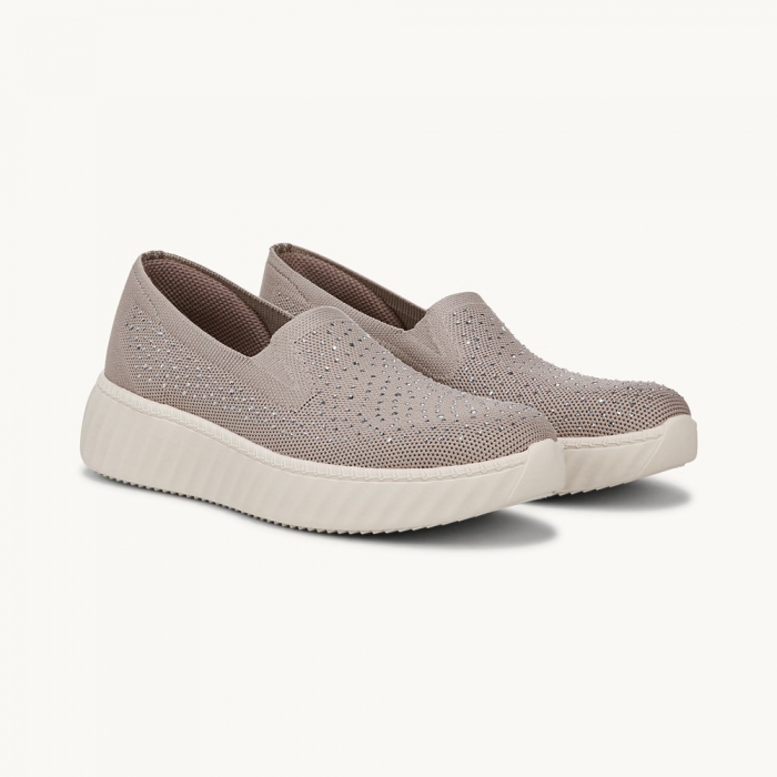 LifeStride Wednesday Bright Slip On - Simply Taupe Knit Fabric