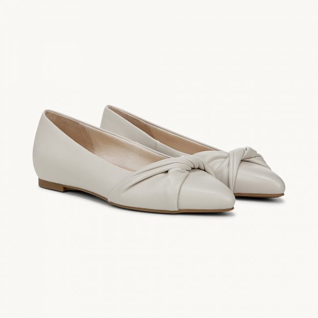 LifeStride Palm Ballet Flat - Bone Faux Leather
