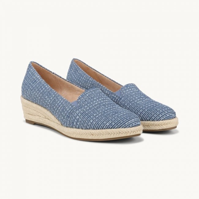 LifeStride Kamilla Wedge Slip On - Navy Blue Fabric