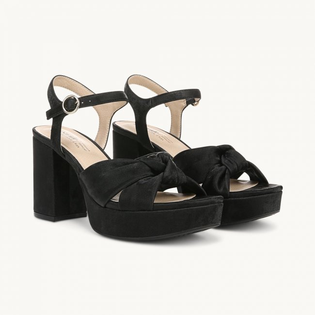 LifeStride August Dress Sandal - Black Faux Leather