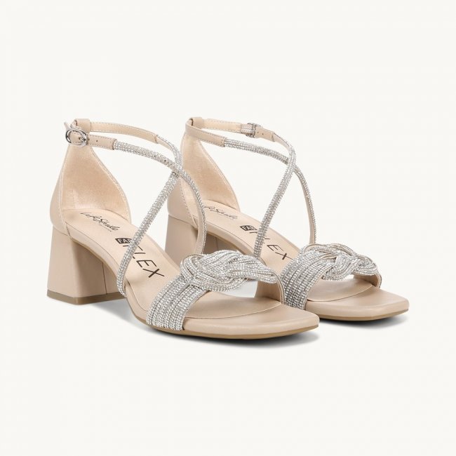 LifeStride Captivate Dress Sandal - Tender Taupe Faux Leather