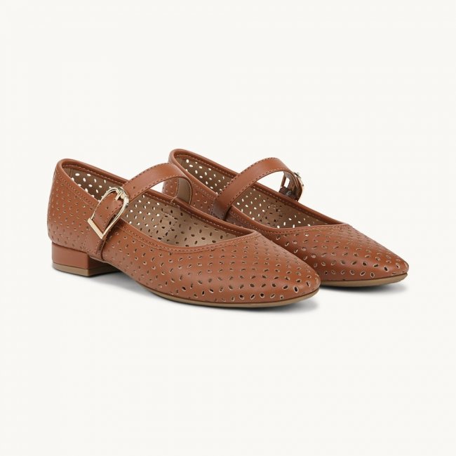 LifeStride Cameo 3 Mary Jane Flat - Tan Faux Leather