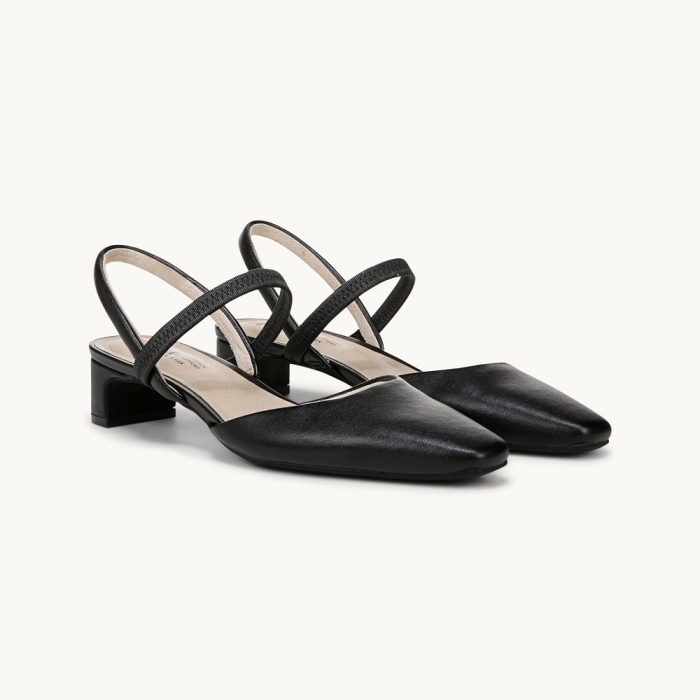 LifeStride Lainey Strappy Sandal - Black Faux Leather