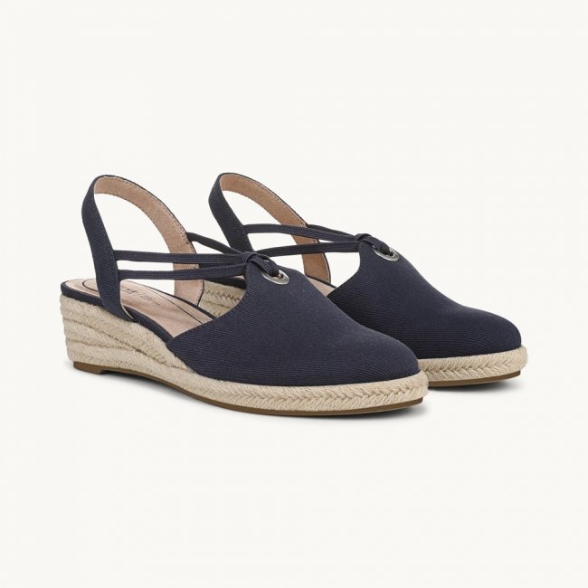 LifeStride Kennedy Espadrille Wedge - Lux Navy Fabric