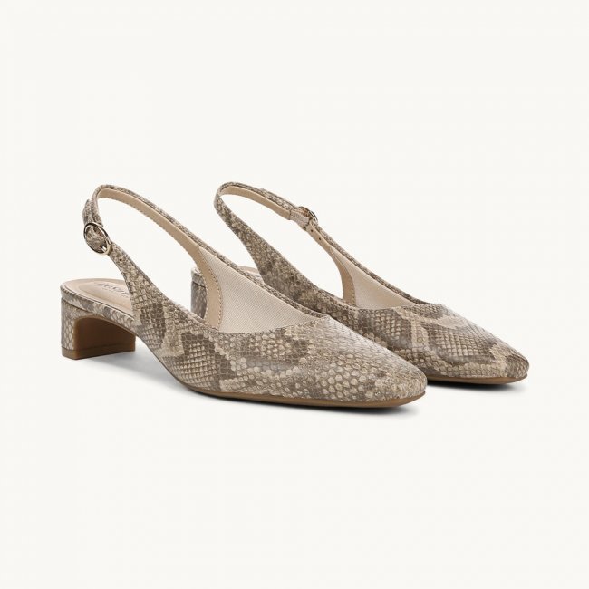 LifeStride Lorena Slingback - Taupe Faux Leather