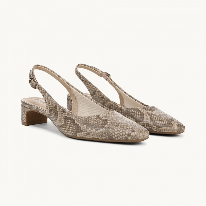 LifeStride Lorena Slingback - Taupe Faux Leather
