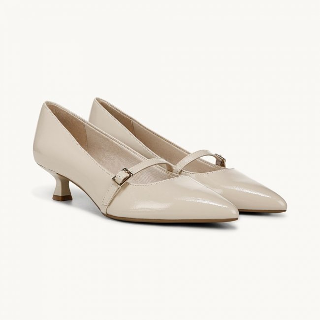 LifeStride Madelyn Mary Jane Pump - Almond Milk Faux Leather