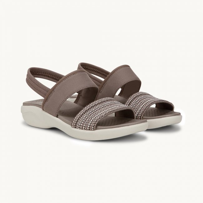 LifeStride Cali Strappy Sandal - Latte Multi Fabric