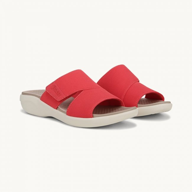 LifeStride Carefree Wedge Sandal - Coral Beach Knit Fabric