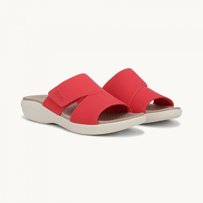 LifeStride Carefree Wedge Sandal - Coral Beach Knit Fabric