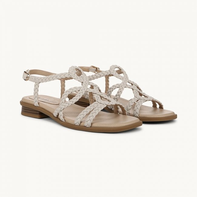 LifeStride Reagan Strappy Sandal - Bone Faux Leather