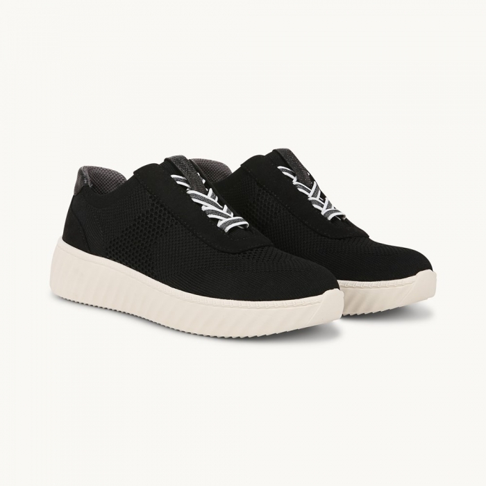 LifeStride Wanderer Sneaker - Black Engineered Knit
