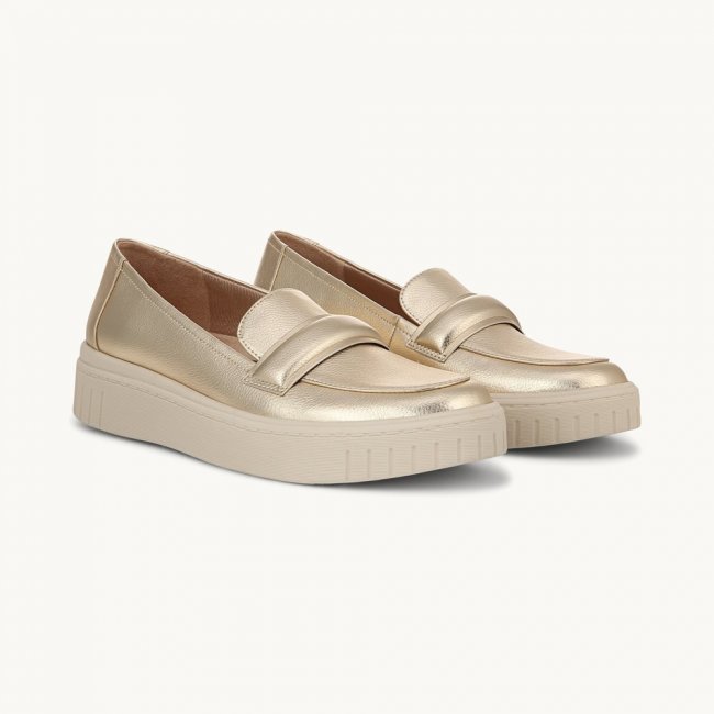 LifeStride Geneva Loafer - Gold Faux Leather