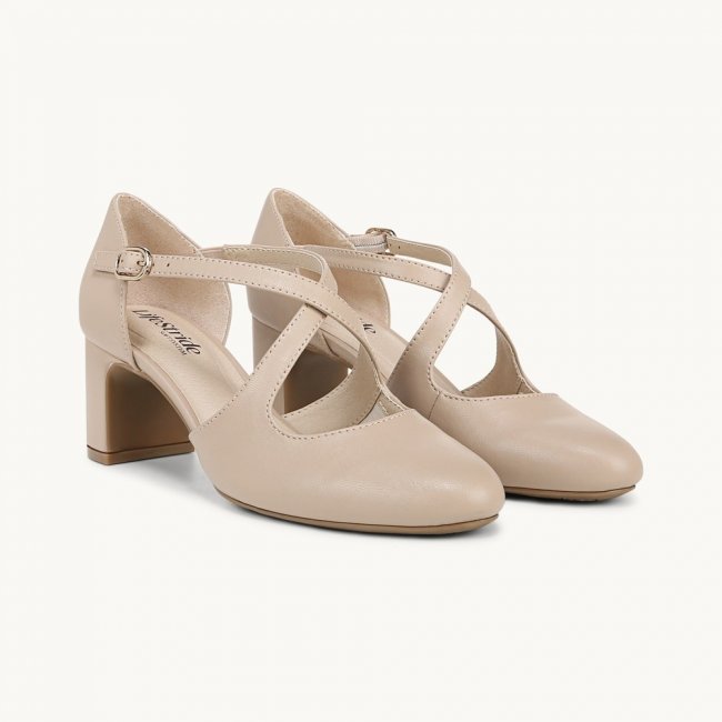 LifeStride Tracy Strappy Pump - Tender Taupe Faux Leather