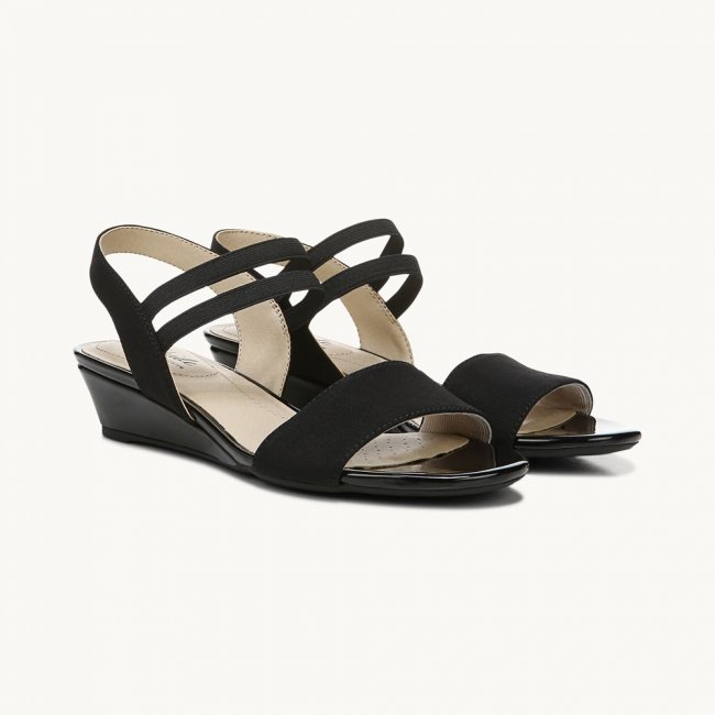 LifeStride Yolo Sandal - Black Fabric