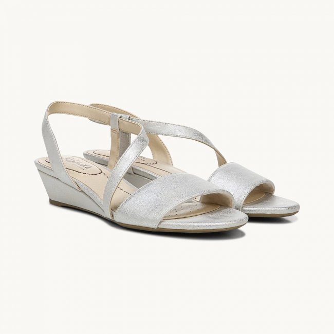 LifeStride Yasmine Wedge Sandal - Silver