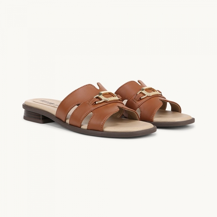 LifeStride Royalty Bit Sandal - Tan Faux Leather