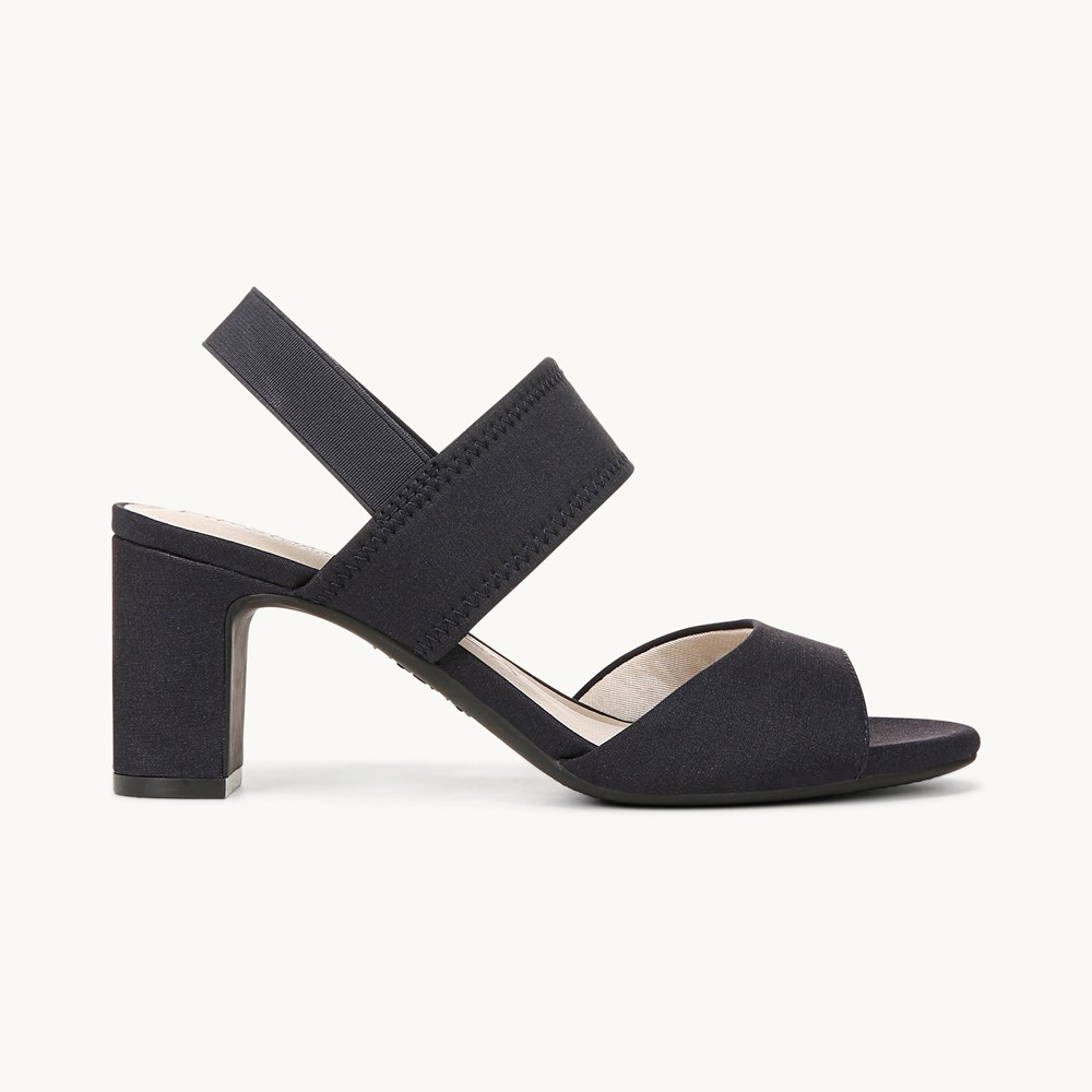 LifeStride Fiona Block Heel Dress Sandal - Lux Navy Fabric