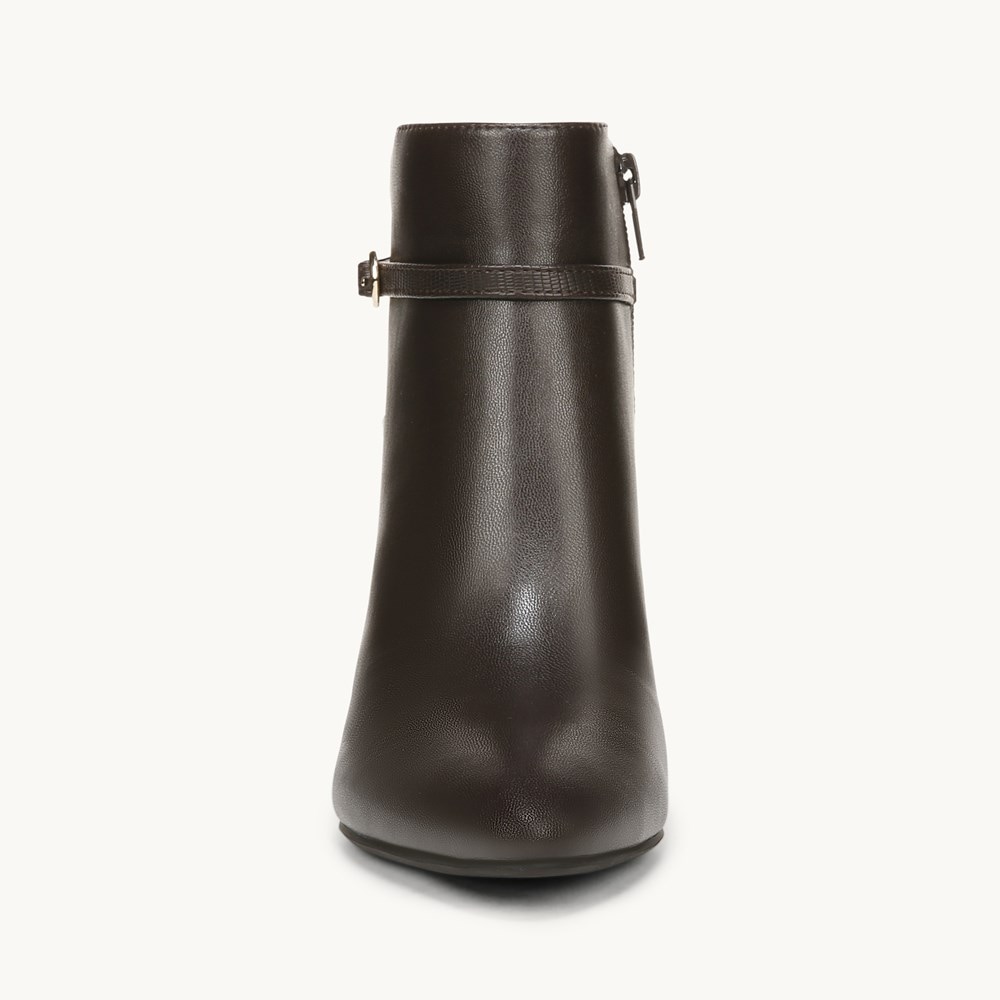 LifeStride Guild Ankle Bootie - Dark Chocolate Faux Leather