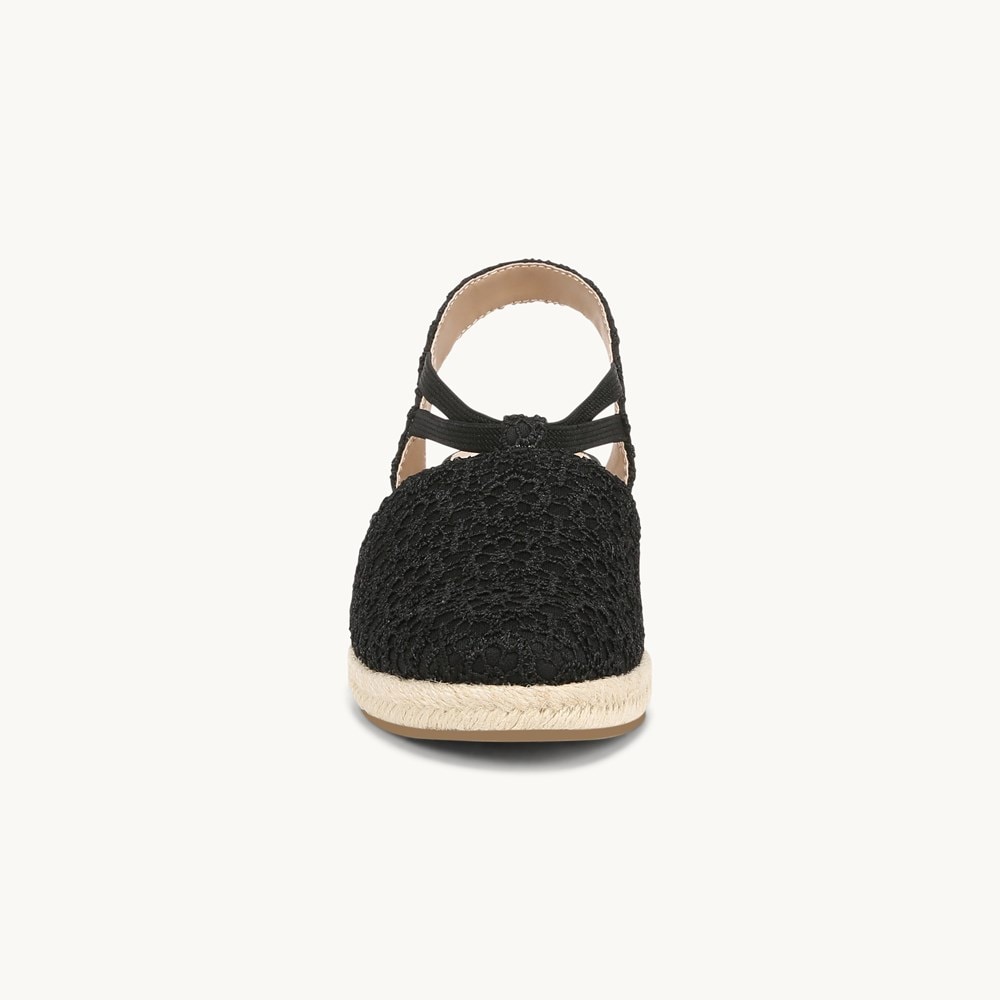 LifeStride Katrina 2 Espradrille Wedge - Black Floral Fabric