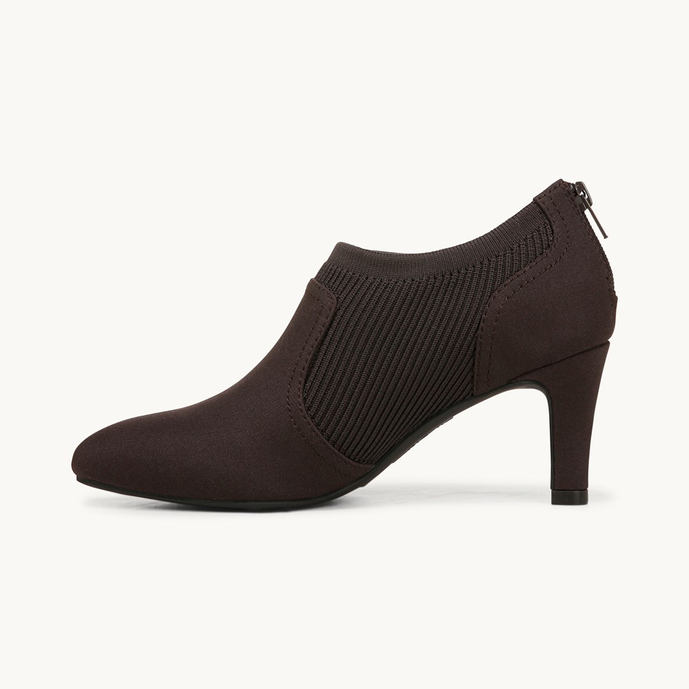 LifeStride Gia Shooties - Dark Chocolate Fabric