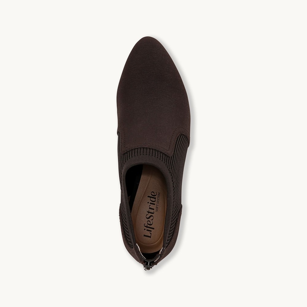 LifeStride Gia Shooties - Dark Chocolate Fabric